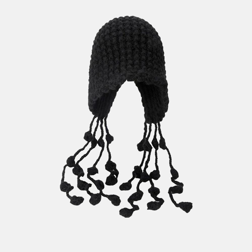 

Bohemian Style Crochet Knitted Hat Hollow Out Weave Cap Cute Knit Cap Girls
