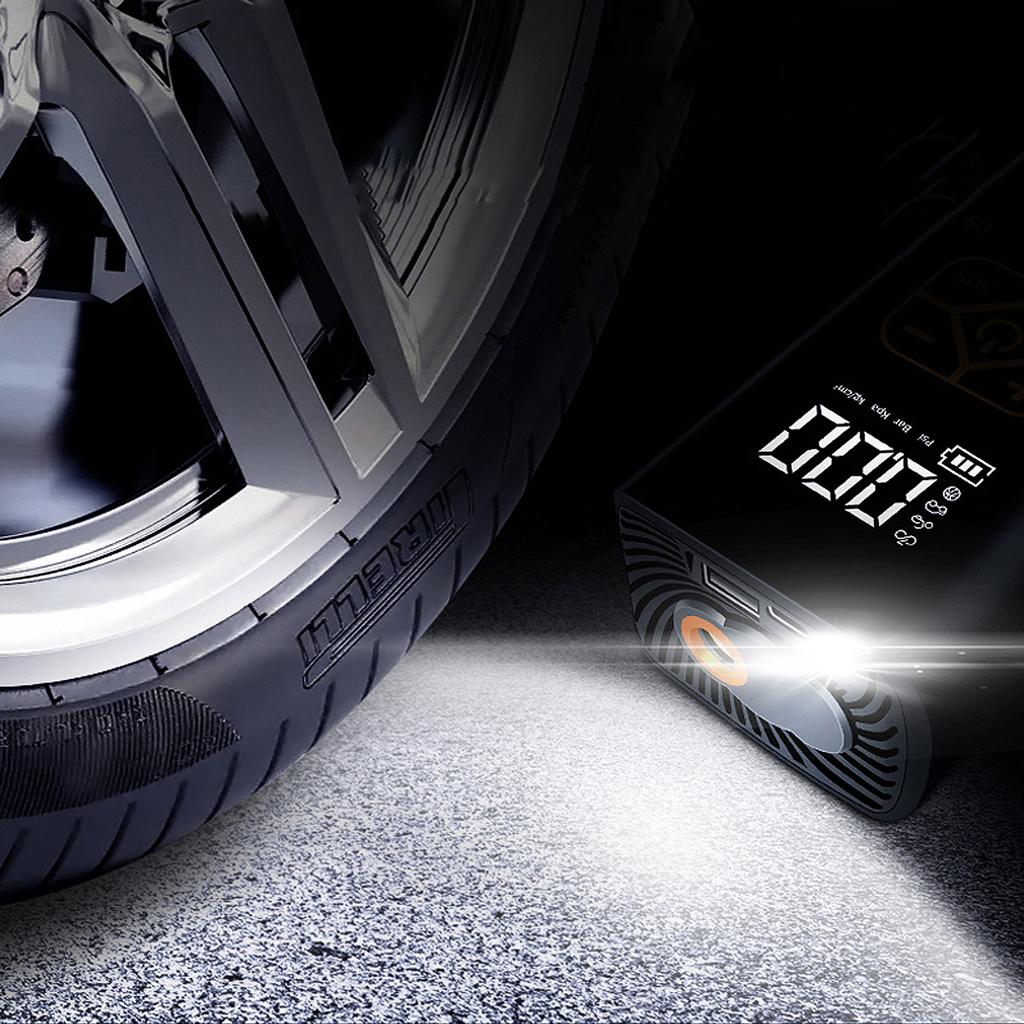 Tire Inflator Air Compressor Car Multi-purpose Electric Tyre Pump Auto Power Adapter with Digital Display Pressure Gauge