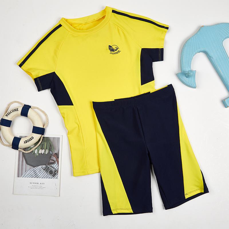

Big Kid Boys Plus Size Sun Protection Swimsuit Set S (Height 115-125 cm)