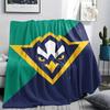 UNC Wilmington Seahawks Print Flannel Blanket High Quality Warm Comfortable Cover for All Seasons Perfect for Gifts Home Decor