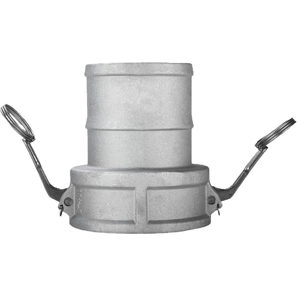 1 Pack 4 Inch Camlock Fittings Type C Aluminum Cam and Groove Hose Fitting Female Camlock X Hose Shank Camlock W/Gasket Inside (C400)