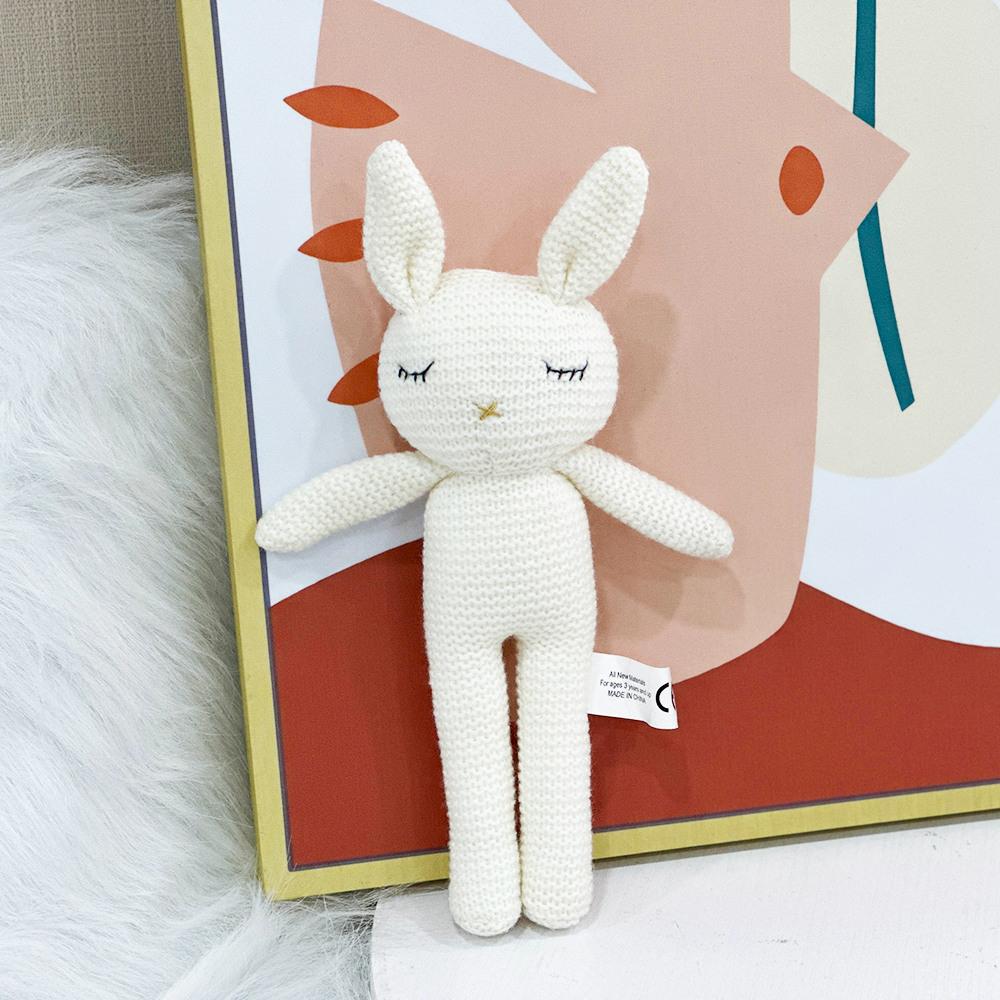 

Cute And Charming Cartoon Knitted Animal Plush Doll Rabbit Owl Fox Bear Plush Toy Home Decoration Sleep Soothing Present Designed For Boys Plus Girls see choose option-A11589