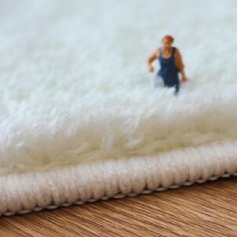 Sleepy House Cat • Cute Cream Style Cat Bedroom Side Rug Children's High-Quality Fleece Soft Carpet Home Decoration
