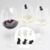 6Pcs Tea Bag Clips Food Grade Heat-Resistant Reusable Silicone Cartoon Cat-Shaped Tea Bag Holders Drink Markers