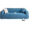 Plush Jacquard Skirted Sofa Cover, Elastic All-Season Fit, Dustproof Cushion Protector