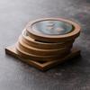 Resin Tea Coaster Round Square Kung Fu Tea Mat Craft Bamboo Non-slip Insulated Tea Tray Home Coffee Coaster Teaware Accessories