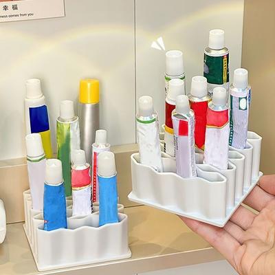 Portaoggetti in Silicone per Medicine e Unguenti, Scatola Classificatrice da Scrivania per Tubetti e Cosmetici, Custodia Morbida Organizzatrice