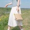 Women's White High-Waist A-Line Midi/Maxi Skirt - French Chic Soft Style for Summer - Versatile Slim-Fit & Elegant