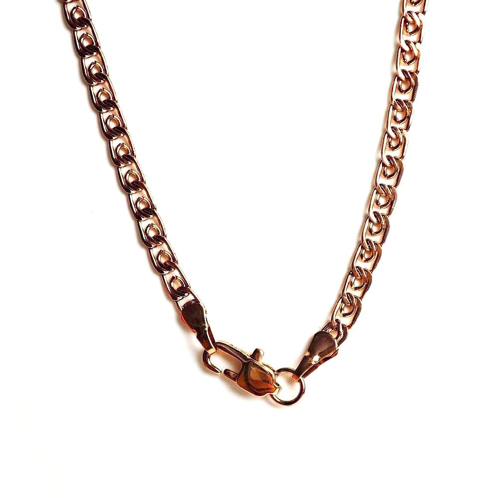 Rose Gold/gold Color Plain Chain for Women's Daily Jewelry