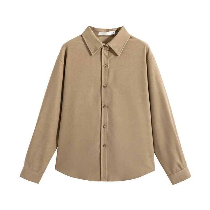 Neformální dámské košile s dlouhým rukávem Spodní díl Volný Dámské topy Móda Bavlna Jednoduchá halenka Ženy Kancelářské Dámské Oblečení 30125