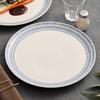 Blue Striped Ceramic Shallow Plate Underglaze Color Cake Plate Steak Plate Sushi Plates Restaurant Specialty Service Plates