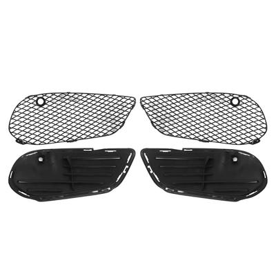 Front Bumper Lower Fog Grille Cover Set Fit For Benz C‑Class W205 C205 A205 AMG Line C43 Pre‑Facelift 2015‑2018