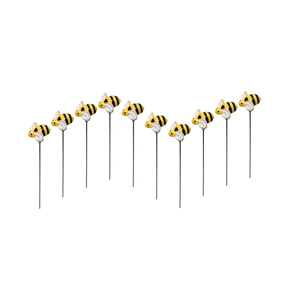 10/20/30pcs Garden Stakes Decoration Bee Yard Pot Pile Lawn Pathway Ornament Flower Pot Indoor Outdoor Landscape Decor