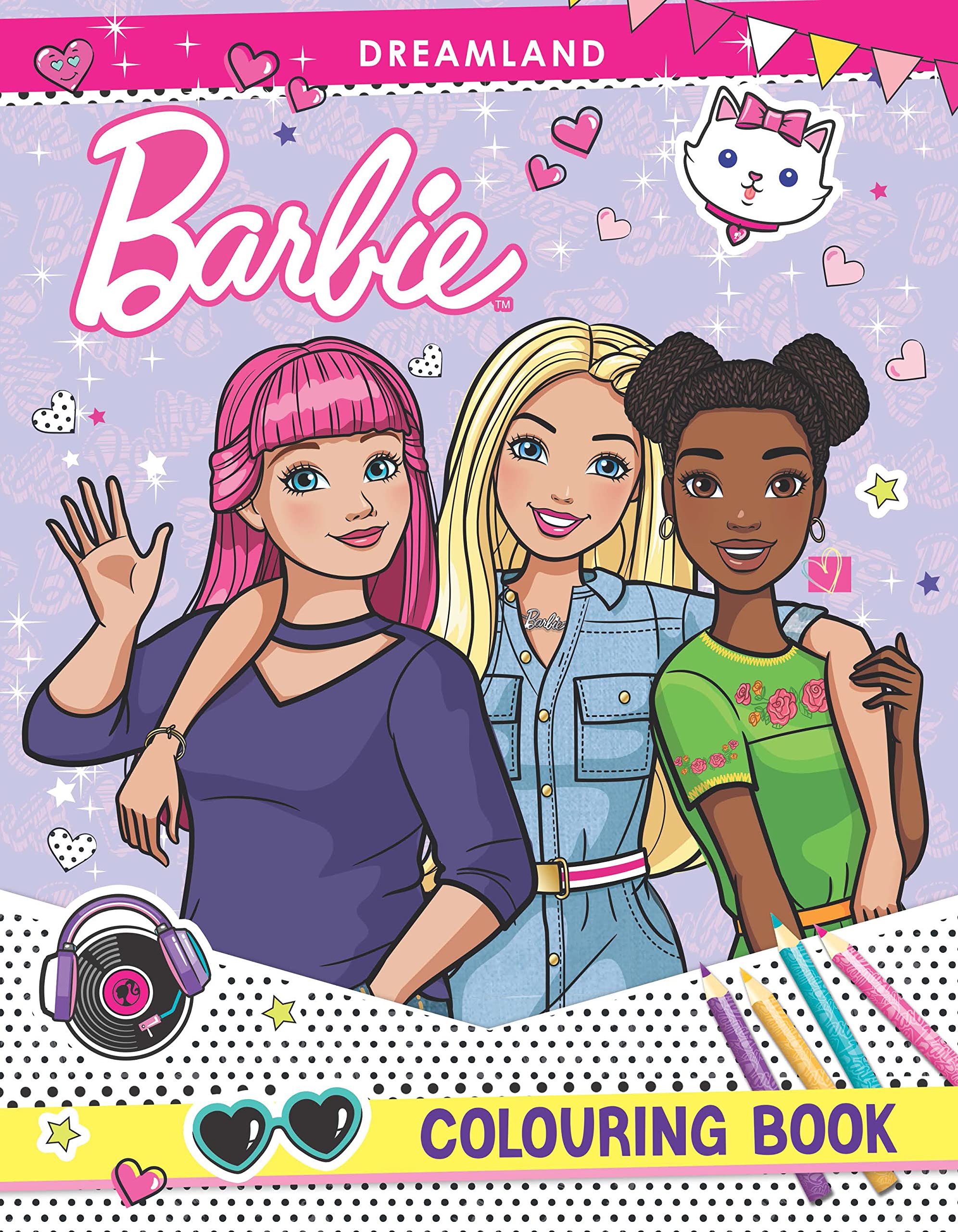 Barbie Colouring Book for Kids | Adorable Full-Page Drawings of Barbie, Family & Friends | Hours of Creative Fun to Improve Focus, Hand-Eye Coord