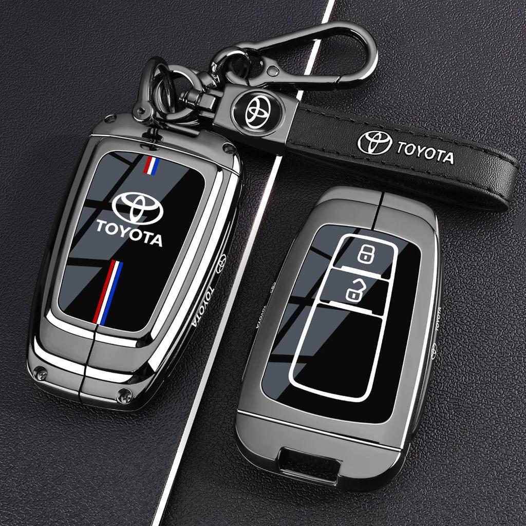Transparent Car Key Fob Case Cover Black Key Case Shell Protector For Toyota For Sienna For Venza For Car Accessories
