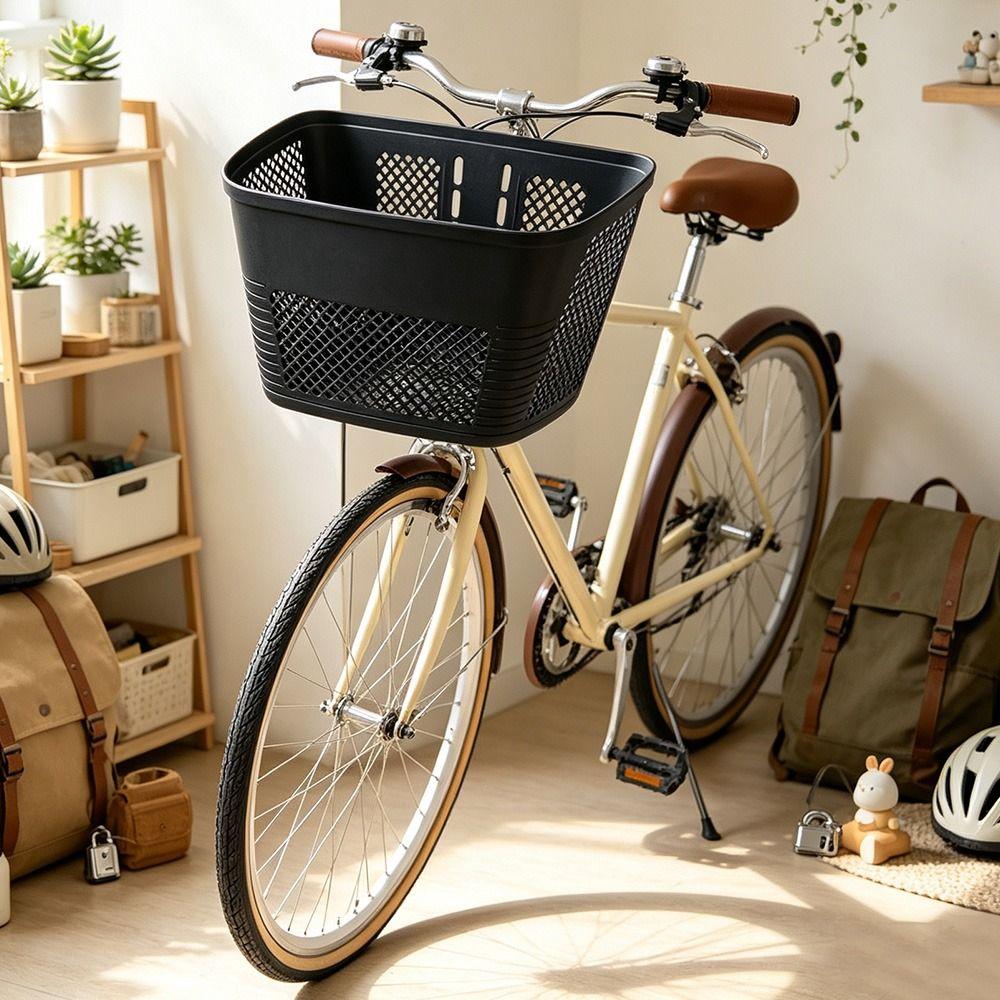 4 Styles Front Riding Basket Plastic Children's Bicycle Scooter Basket Front Handle Carrier