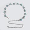 Waist Women Metal Chain With Heart Shaped Turquoise For Chic Winter Accessories
