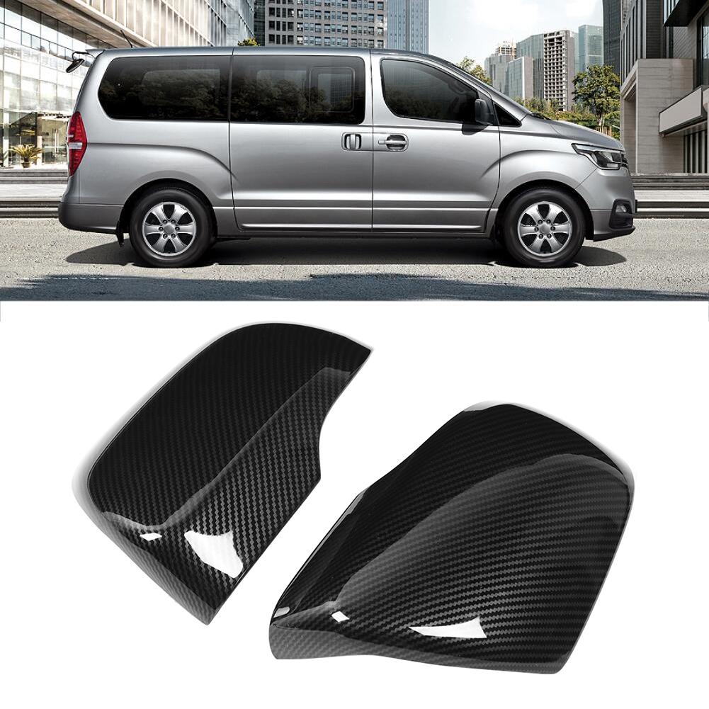 2pcs ABS Carbon Fiber Style Rear Mirror Housing Fits for HYUNDAI GRAND STAREX(H1) 2019