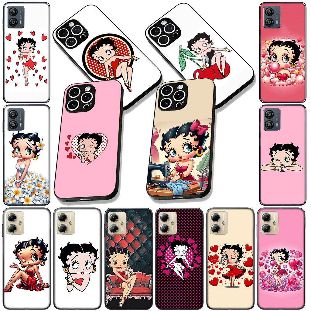 Soft Phone Cover for Apple iPhone 17 16 14 15 Pro Max Plus 15+ 16E XR ProMax Air Case B-Bettys Cartoon B-Boops Anime Casing