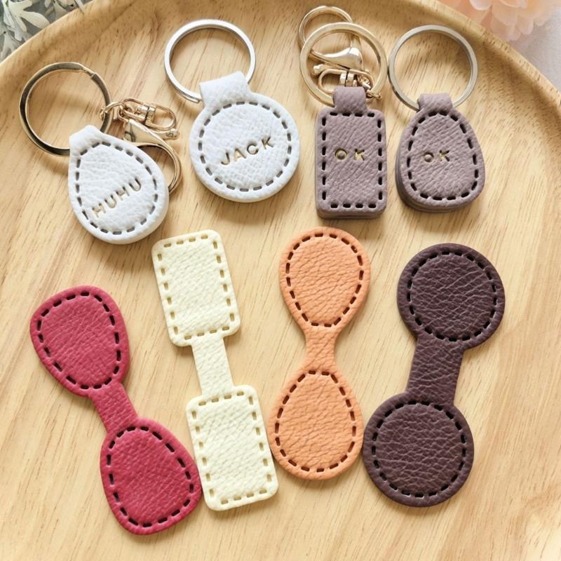 Pack of 4 Plastic Keychain Molds for Polymer Clay Crafting Handmade Jewelry Tool for Family Handmade Projects