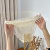 Women Breathable Rhinestone Decor Briefs Underwear Low Waist Lace Panties Satin Silk Comfortable