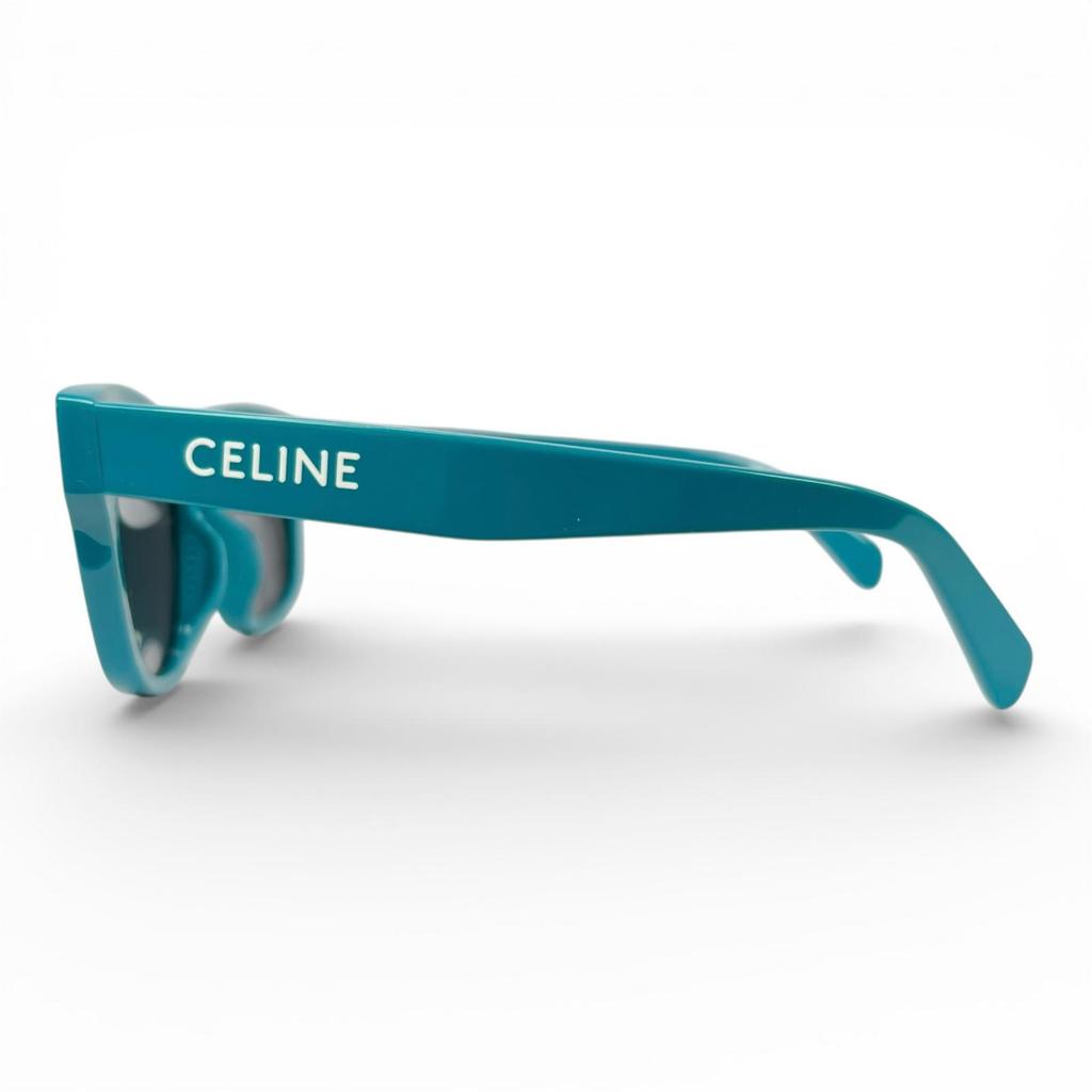 Great CELINE sunglasses MONO CHROMES Square Wellington shape Women CL40249U Used