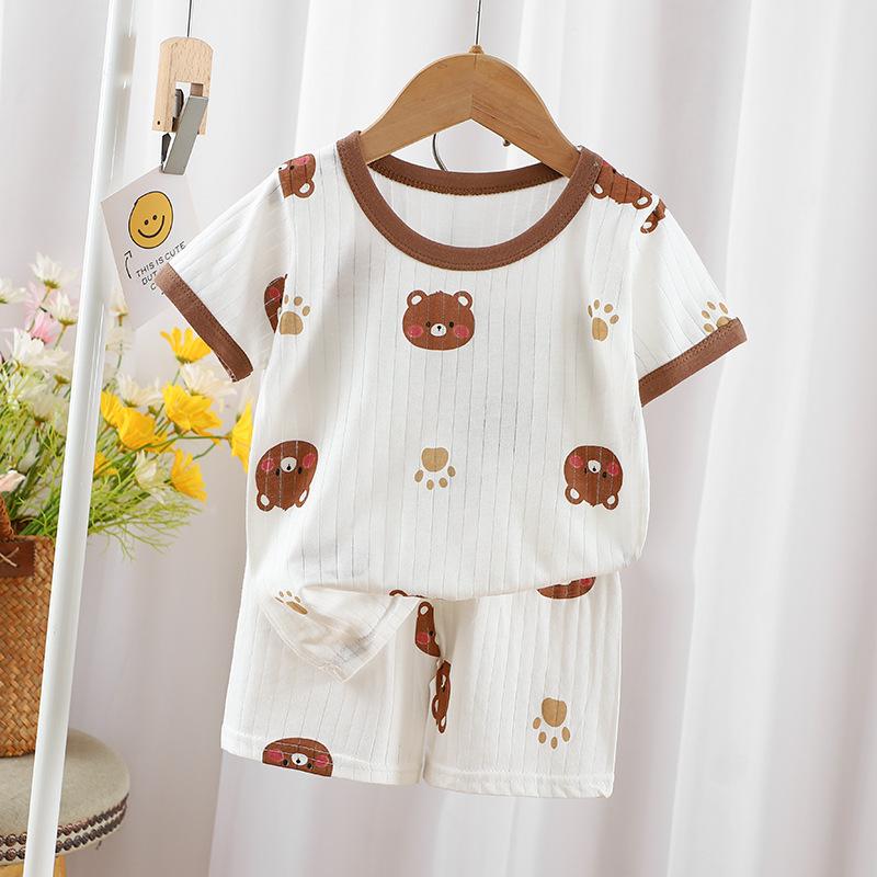2026 Summer Children's Short Sleeved Shorts Cotton Set