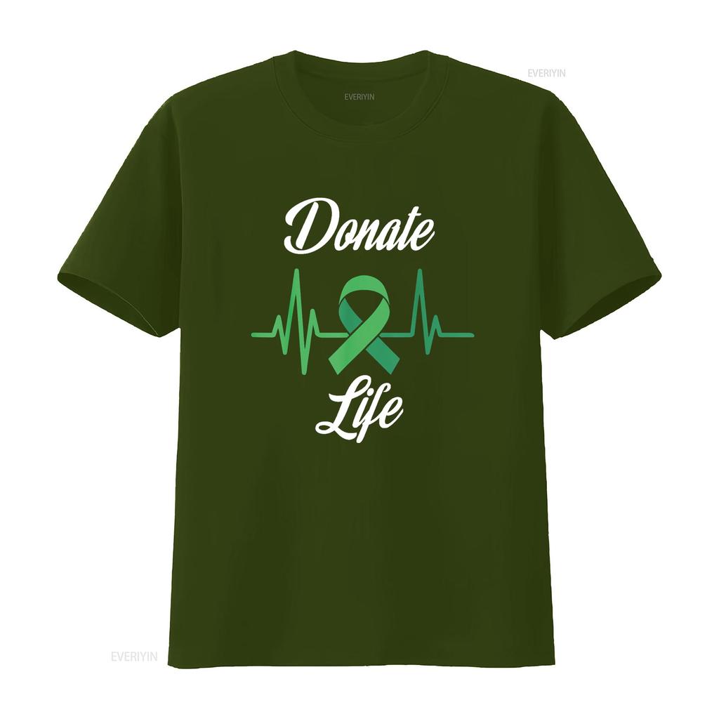 Organ Donors Heartbeat Donate Life T Shirt Vintage Washed Comfortable Stylish Breathable Slightly Stretched Soft Fashion