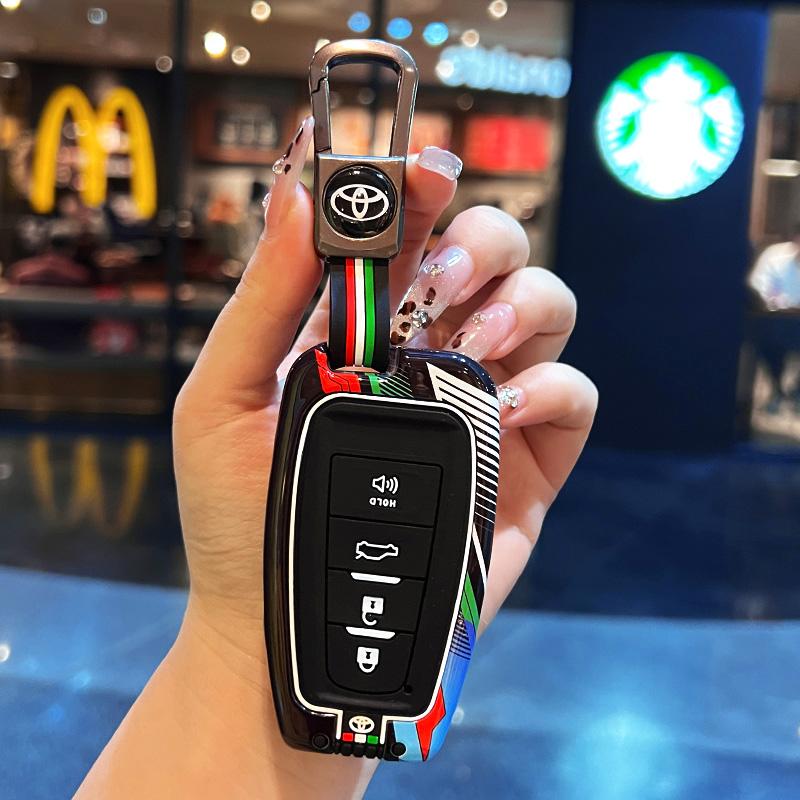 Car Remote Key Fob Case Cover Holder Shell Bag For Toyota Prius Camry Corolla C-HR CHR RAV4 Prado 2018 2019 Keychain Accessories
