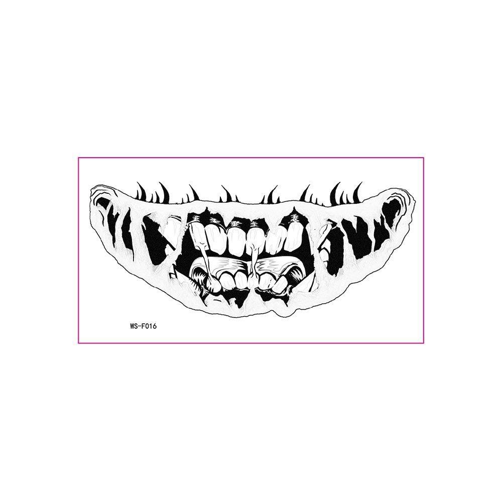 Long-lasting Zombie Cosplay Props Waterproof Bloody Makeup Tattoo Sticker  Party Supplies