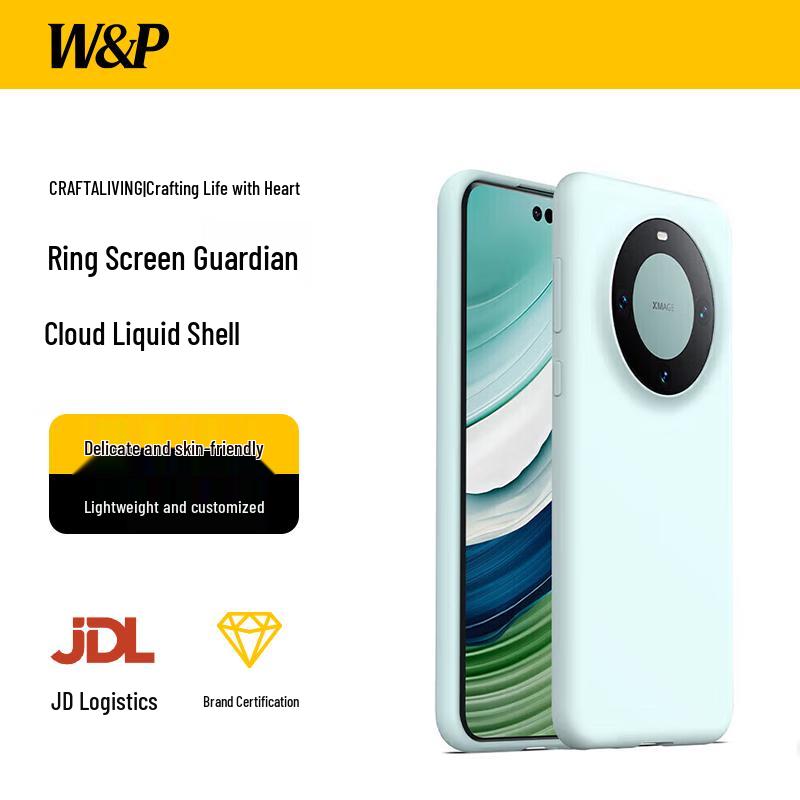 

W&P Magnetic Liquid Silicone Phone Case for Huawei Mate Series Skin-Friendly Liquid Silicone with Flocked Lining
