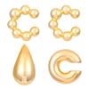 Chic European & American Oval Hollow Electroplated Ear Clip Earrings