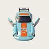 1:36 Vintage Sports Car Alloy Diecast Model, Pull Back Mechanism, Open Door Design, Tabletop Collection Decoration