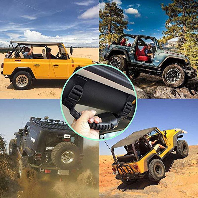 1PC Car Grab Handle For Jeep Wrangler YJ TJ JK JL JKU 1987-2018 Grip Bar Pulling Tab Auto Interior Safety Handrail Accessories
