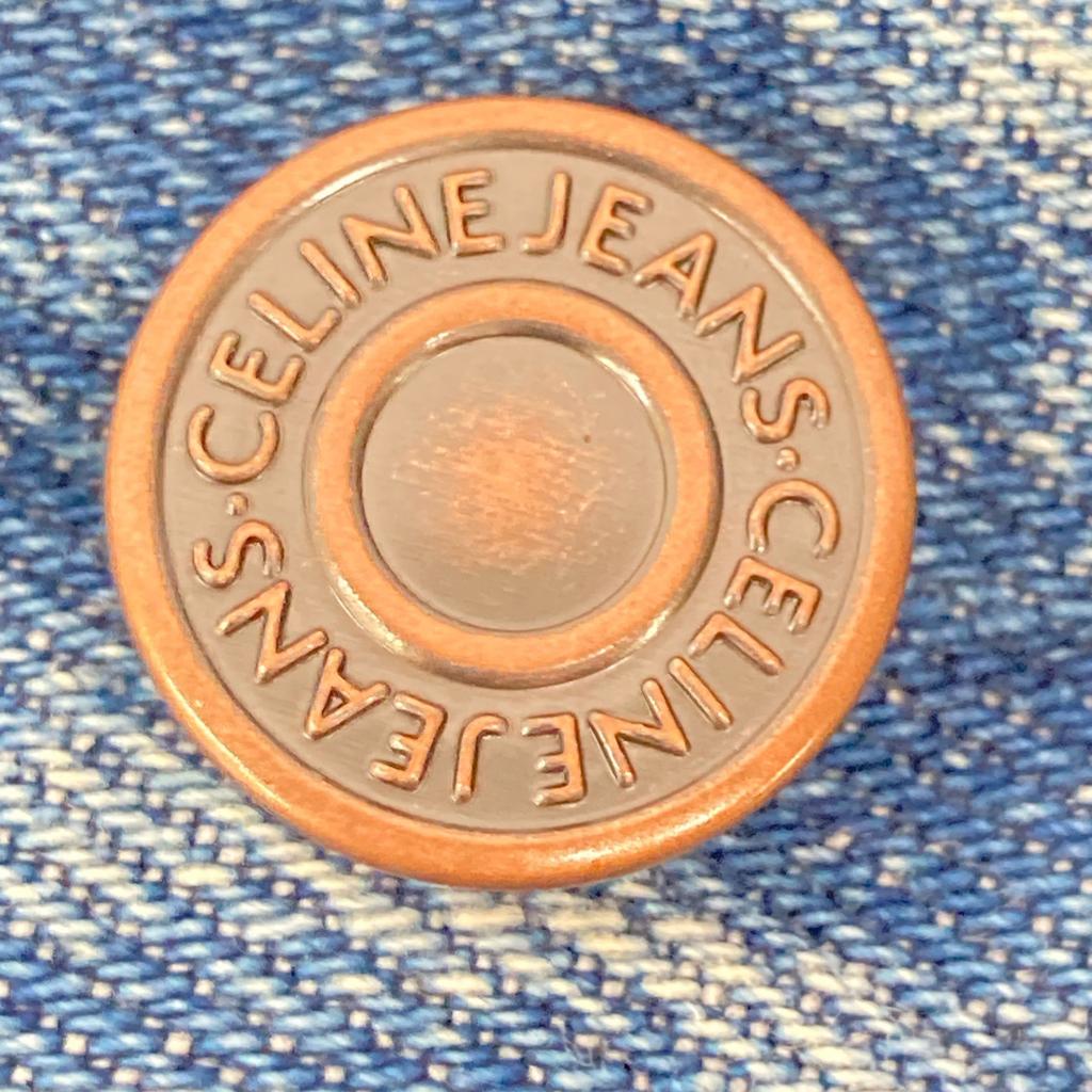 CELINE N782 086T 08TU Blue Cotton Vintage Union Wash Button Fly Denim Pants Bottoms 30 blueUsed