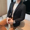 Men's Autumn Casual Slim Suit Suit Jacket Youth Long Sleeve Barge Collar Spring Jacket