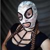 White All-inclusive Lace Hood Adjustable Straps Open Mouth Mask Leather All-inclusive Cosplay Adult