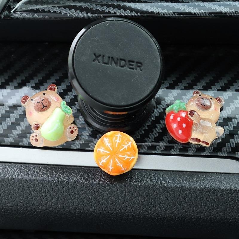 New Car Fun Decorations Dashboard Centre Console DIY Decorative Accessories Cartoon Orange Dolphin Shape Hanging Car Interiors