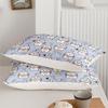 Cute Cartoon Cat Pattern Bed Hat Four-Piece Bedding Set Bedroom Dormitory Bedding Decoration