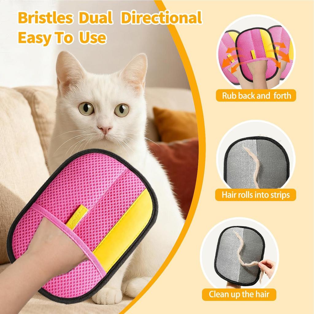 Electrostatic Pet Hair Remover Glove Washable Anti-static Pet Hair Remover Mitt For Removing Dog And Cat Hair From Furniture