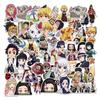 50 Japanese Style Demon Slayer: Blade of The Demon Slayer Graffiti Stickers Suitcase Waterproof Decorative Stickers Cartoon Japanese Comic Stickers