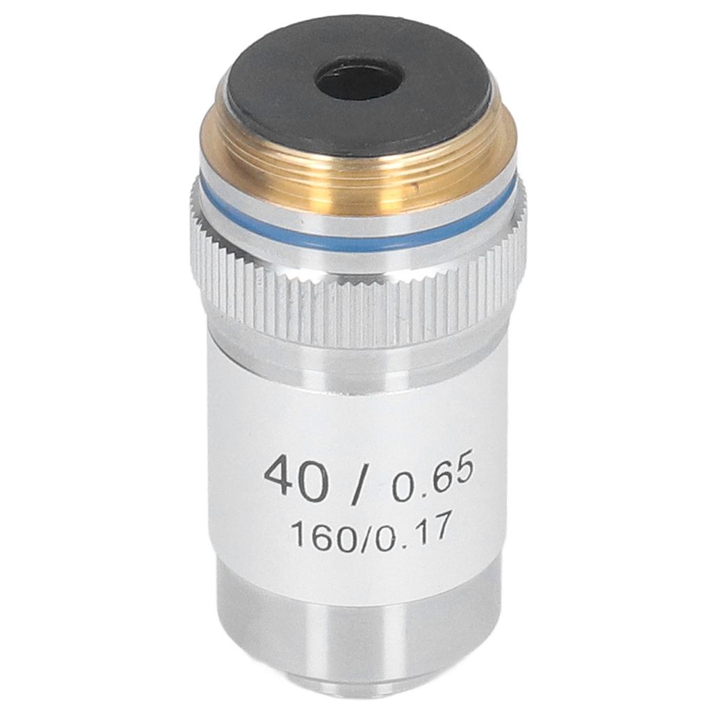 Achromatic Microscope Objective 40X High Magnification 20.2mm Interface Standard RMS Silver