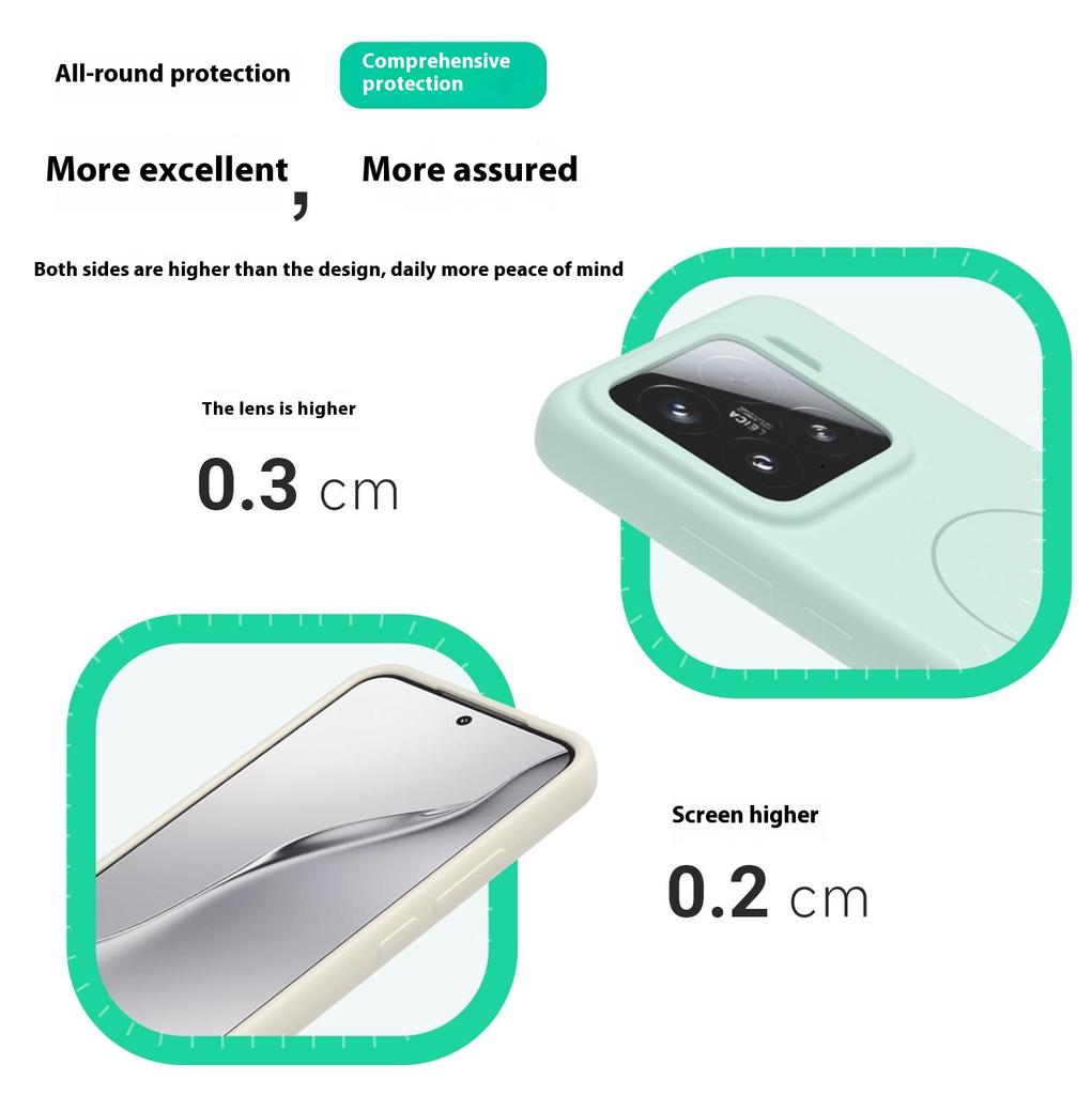 For Xiaomi 15 Pro Liquid Silicone Case Compatible with MagSafe Skin-Touch Phone Cover