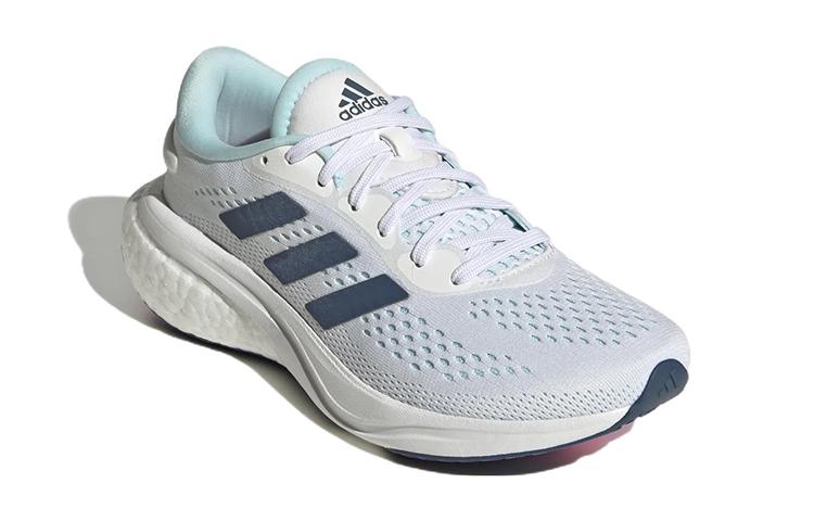 adidas Supernova 2 J Comfortable Abrasion Resistant Breathable Low Top Kids' Running Shoes White Blue GX9785