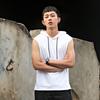 IELGY Weste Herren Mode Ärmelloses T-Shirt Baumwolle Street Einfarbig Sportweste Fitness Kapuzen Bottoming Shirt