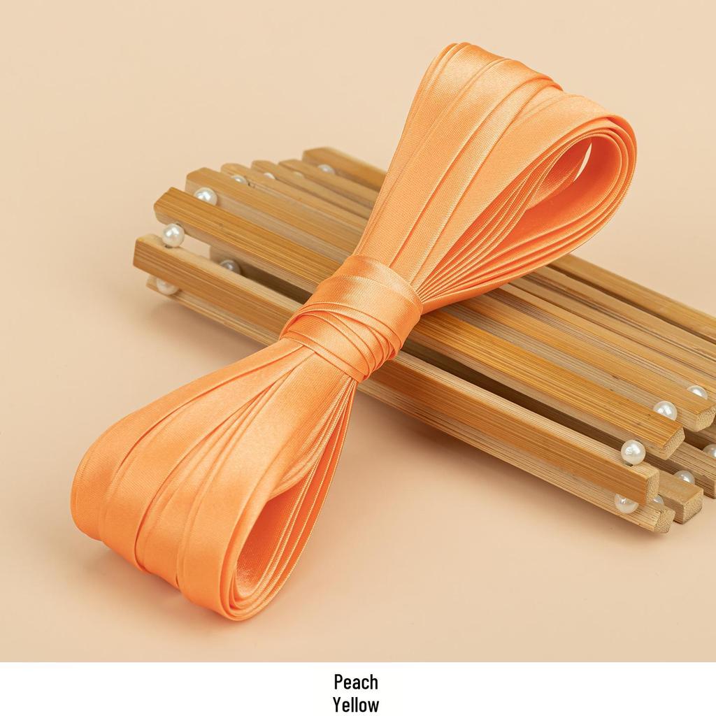 Hengmeihe Cheongsam 1cm Piping Trim: Four-Fold Non-Iron Imitation Silk Hemming Ribbon