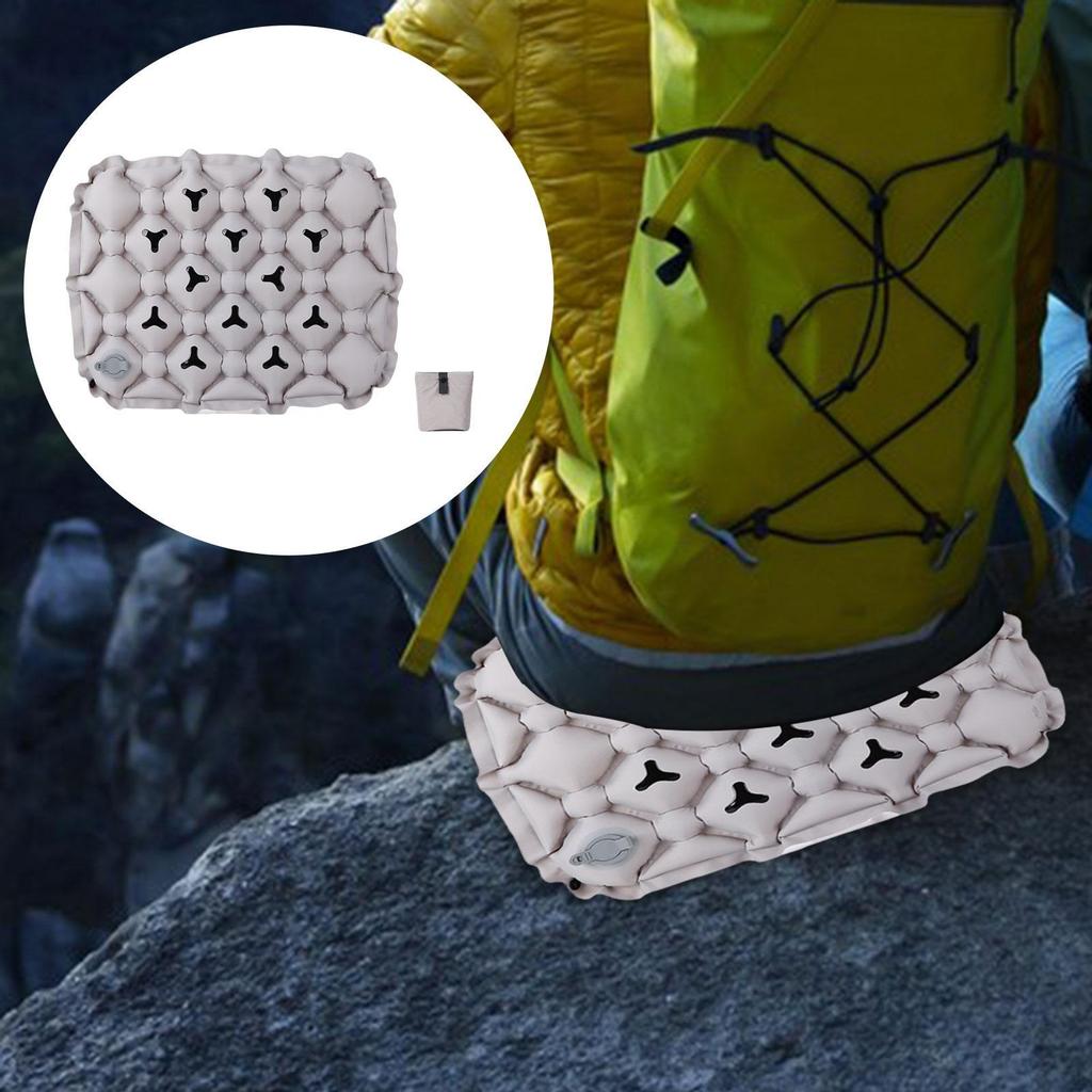 Inflatable Seat Cushion Air Sitting Pad Foldable Chair Support Mat for Fishing