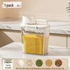 Airtight Transparent Kitchen Storage Jar for Grains, Nuts, Beans, and Flour