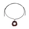 Korean Simple Wooden Love Geometric Pendant Necklace Niche Design Sense Pull Long Sweater Chain Neck Accessories Women