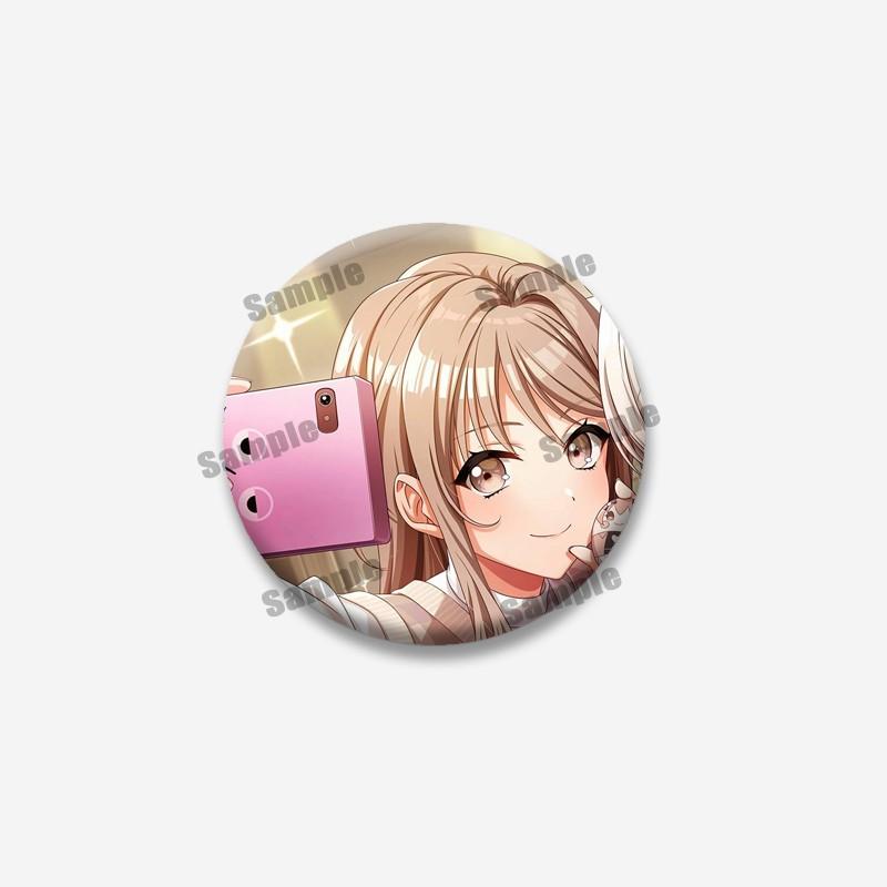 Cute Cartoon Girls Miyu Haruna Cosplay Badges Music Game D4DJ Rika Hayate Soft Button Pin Jewelry Brooch Accessories for Hat Bag